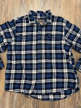 Orvis Flannel Shirt - Men Size XXL - Heavyweight -100% Cotton